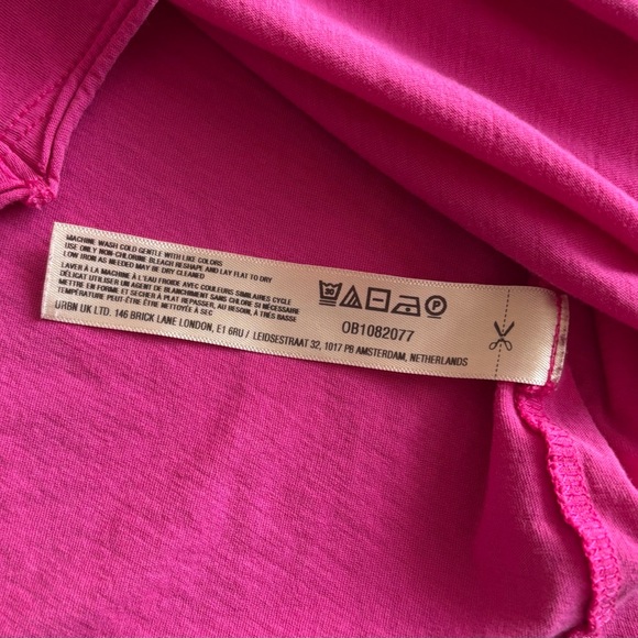 Anthropologie Gauzy Mock Neck Top XS Fuschia - Picture 7 of 8